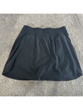 Free Fly Womens Medium M Black Performance Athletic Skirt Pockets